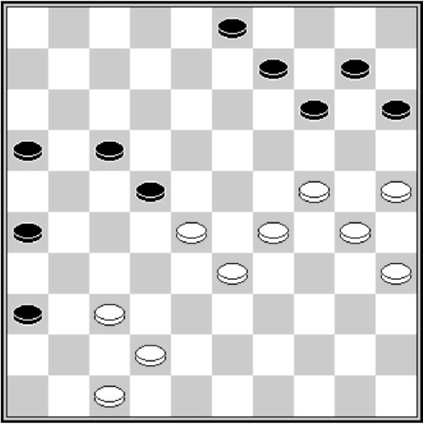 Białe: 47, 42, 37, 35, 33, 30, 29, 28, 25, 24. Czarne: 3, 9, 10, 14, 15, 16, 17, 22, 26, 36