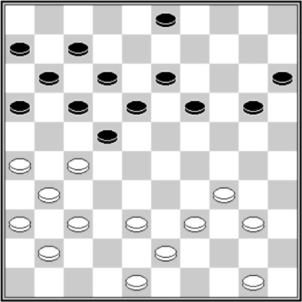 Białe: 50, 48, 43, 41, 40, 39, 38, 37, 36, 34, 31, 27, 26. Czarne: 3, 6, 7, 11, 12, 13, 15, 16, 17, 18, 19, 20, 22