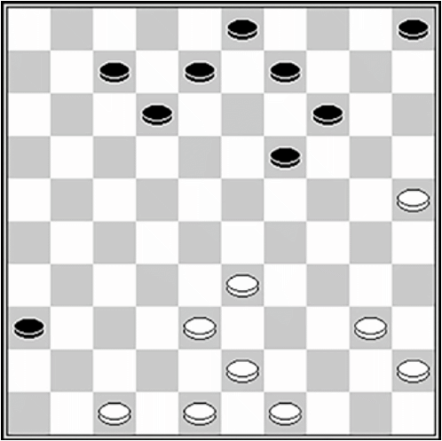 Białe: 49, 48, 47, 45, 43, 40, 38, 33, 25
          Czarne: 3, 5, 7, 8, 9, 12, 14, 19, 36