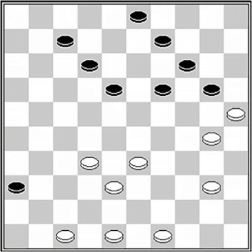 Białe: 49, 48, 47, 40, 38, 33, 32, 30, 25
            Czarne: 3, 7, 9, 12, 14, 18, 19, 20, 36