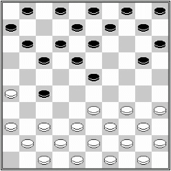 Białe: 50, 49, 48, 47, 45, 44, 43, 42, 41, 40, 39, 38, 37, 36, 35, 34, 33, 26. Czarne: 1, 2, 3, 4, 5, 6, 8, 9, 10, 11, 12, 13, 15, 17, 18, 20, 23, 27