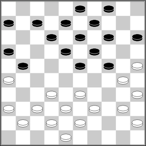 Białe: 48, 45, 43, 42, 41, 40, 39, 38, 37, 36, 35, 33, 32, 30, 26, 25 Czarne: 3, 4, 6, 7, 8, 9, 12, 13, 14, 15, 16, 18, 19, 21, 23, 24