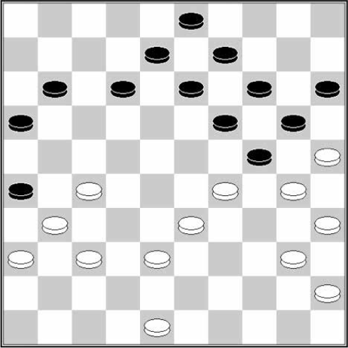 Białe: 48, 45, 40, 38, 37, 36, 35, 33, 31, 30, 29, 27, 25 Czarne: 3, 8, 9, 11, 12, 13, 14, 15, 16, 19, 20, 24, 26