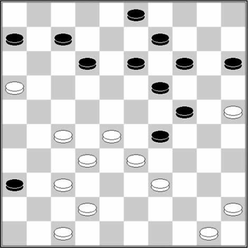 Białe: 50, 47, 45, 42, 39, 37, 33, 32, 28, 27, 25, 16 Czarne: 3, 6, 7, 9, 12, 13, 14, 15, 19, 24, 29, 36