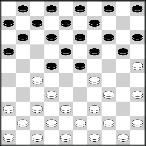 Białe: 50, 49, 48, 47, 46, 45, 44, 43, 42, 41, 39, 38, 37, 36, 35, 34, 32, 29, 27, 25. Czarne: 1, 2, 3, 4, 5, 6, 7, 8, 9, 11, 12, 13, 14, 15, 16, 18, 19, 20, 22, 23