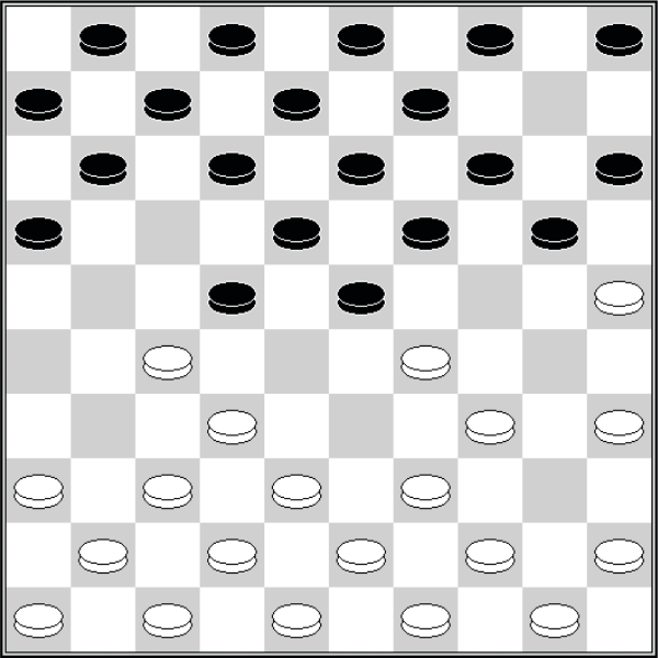 Białe: 50, 49, 48, 47, 46, 45, 44, 43, 42, 41, 39, 38, 37, 36, 35, 34, 32, 29, 27, 25. Czarne: 1, 2, 3, 4, 5, 6, 7, 8, 9, 11, 12, 13, 14, 15, 16, 18, 19, 20, 22, 23