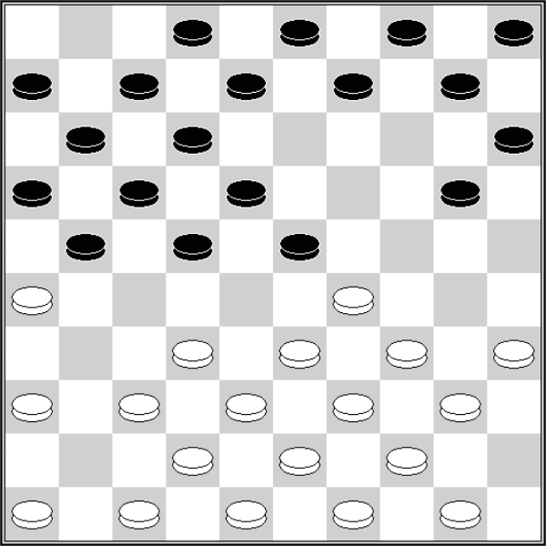 Białe: 50, 49, 48, 47, 46, 44, 43, 42, 40, 39, 38, 37, 36, 35, 34, 33, 32, 29, 26. Czarne: 2, 3, 4, 5, 6, 7, 8, 9, 10, 11, 12, 15, 16, 17, 18, 20, 21, 22, 23