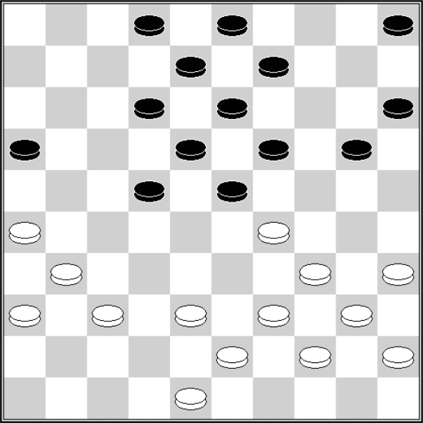 Białe: 48, 45, 44, 43, 40, 39, 38, 37, 36, 35, 34, 31, 29, 26. Czarne: 2, 3, 5, 8, 9, 12, 13, 15, 16, 18, 19, 20, 22, 23