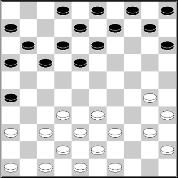 Białe: 49, 48, 47, 46, 45, 43, 42, 40, 39, 38, 37, 36, 35, 33, 32, 30  Czarne: 2, 3, 4, 5, 6, 8, 9, 10, 11, 12, 13, 15, 16, 17, 18, 26