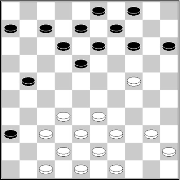 Białe: 49, 48, 47, 45, 43, 42, 40, 39, 38, 37, 33, 32, 24 Czarne: 3, 4, 6, 7, 8, 9, 12, 13, 14, 15, 18, 21, 36