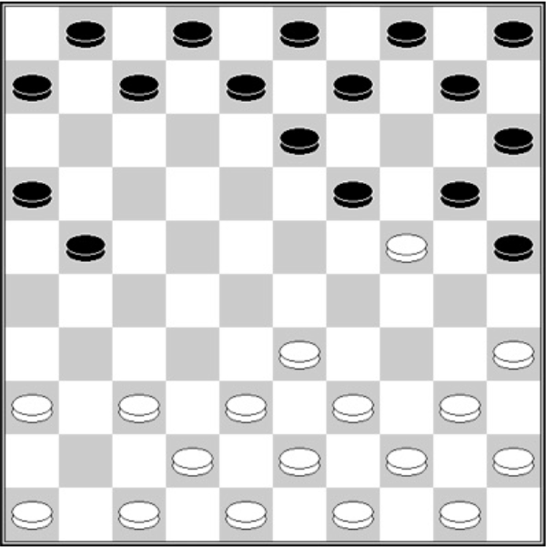 Białe: 50, 49, 48, 47, 46, 45, 44, 43, 42, 40, 39, 38, 37, 36, 35, 33, 24 Czarne: 1, 2, 3, 4, 5, 6, 7, 8, 9, 10, 13, 15, 16, 19, 20, 21, 25