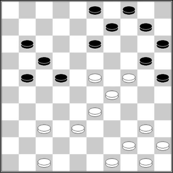 Białe: 50, 49, 47, 45, 44, 40, 38, 37, 33, 29, 24, 23 Czarne: 3, 4, 9, 10, 11, 13, 15, 17, 20, 21, 22, 25