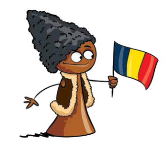 Rysunek pionka z rumuńską flagą