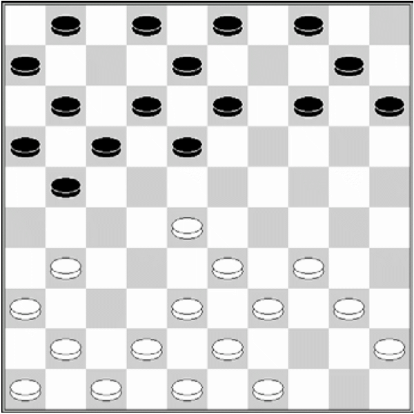 Białe: 49, 48, 47, 46, 45, 43, 42, 41, 40, 39, 38, 36, 34, 33, 31, 28 Czarne: 1, 2, 3, 4, 6, 8, 10, 11, 12, 13, 14, 15, 16, 17, 18, 21