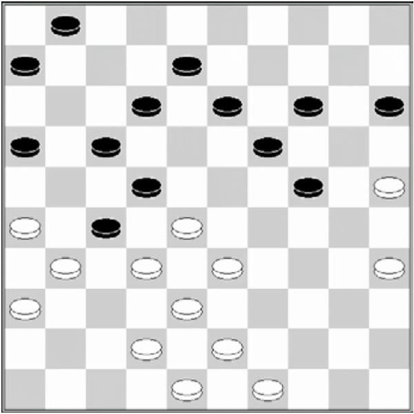 Białe: 49, 48, 43, 42, 38, 36, 35, 33, 32, 31, 28, 26, 25 Czarne: 1, 6, 8, 12, 13, 14, 15, 16, 17, 19, 22, 24, 27