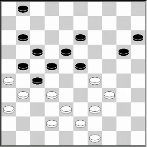 Białe: 49, 43, 42, 39, 38, 36, 34, 32, 31, 29, 26 Czarne: 1, 11, 13, 15, 17, 18, 20, 21, 22, 23, 27