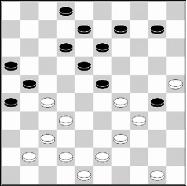 Białe: 50, 48, 43, 42, 41, 39, 37, 34, 32, 29, 27, 25 Czarne: 2, 8, 9, 10, 12, 13, 16, 18, 21, 23, 26, 30