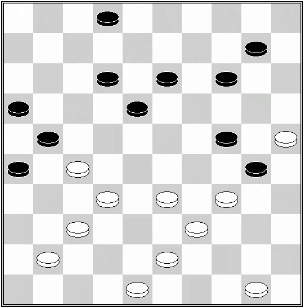 Białe: 45, 43, 42, 40, 39, 38, 37, 36, 35, 33, 32, 31, 27, 26 Czarne: 6, 7, 8, 10, 11, 15, 16, 17, 18, 19, 20, 21, 24, 25