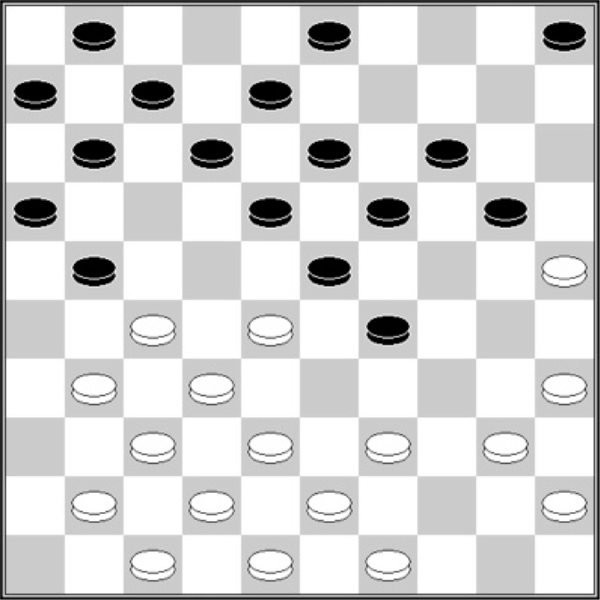 Białe: 49, 48, 47, 45, 43, 42, 41, 40, 39, 38, 37, 35, 32, 31, 28, 27, 25. Czarne: 1, 3, 5, 6, 7, 8, 11, 12, 13, 14, 16, 18, 19, 20, 21, 23, 29