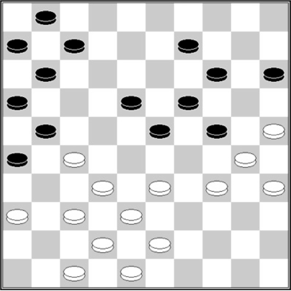 Białe: 48, 47, 43, 42, 38, 37, 36, 35, 34, 33, 32, 30, 27, 25. Czarne: 1, 6, 7, 9, 11, 14, 15, 16, 18, 19, 21, 23, 24, 26