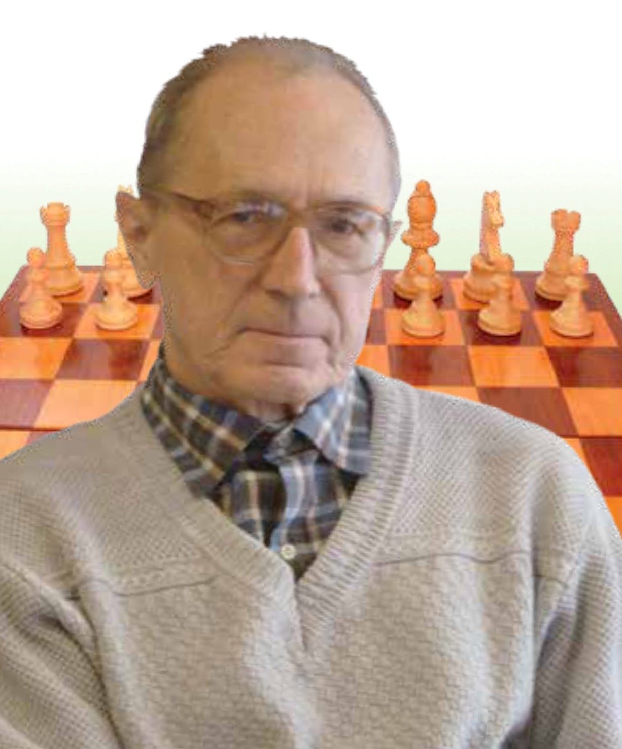 Zdjęcie mężczyzny przy szachownicy