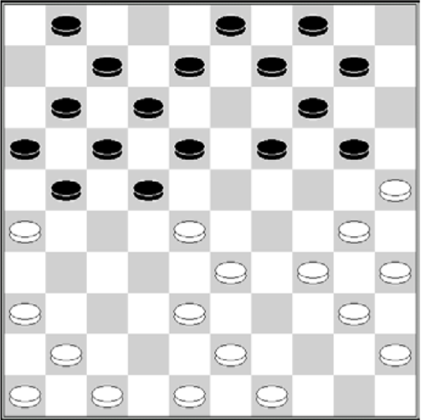 Białe: 49, 48, 47, 46, 45, 43, 41, 40, 38, 36, 35, 34, 33, 30, 28, 26, 25 Czarne: 1, 3, 4, 7, 8, 9, 10, 11, 12, 14, 16, 17, 18, 19, 20, 21, 22