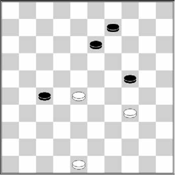 BBiałe: 48, 34, 28. Czarne: 9, 13, 24, 27