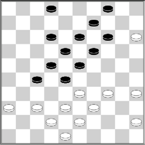 Białe: 48, 45, 43, 42, 39, 38, 37, 36, 35, 34, 33, 15 Czarne: 2, 4, 9, 12, 13, 14, 18, 19, 22, 23, 27, 28
