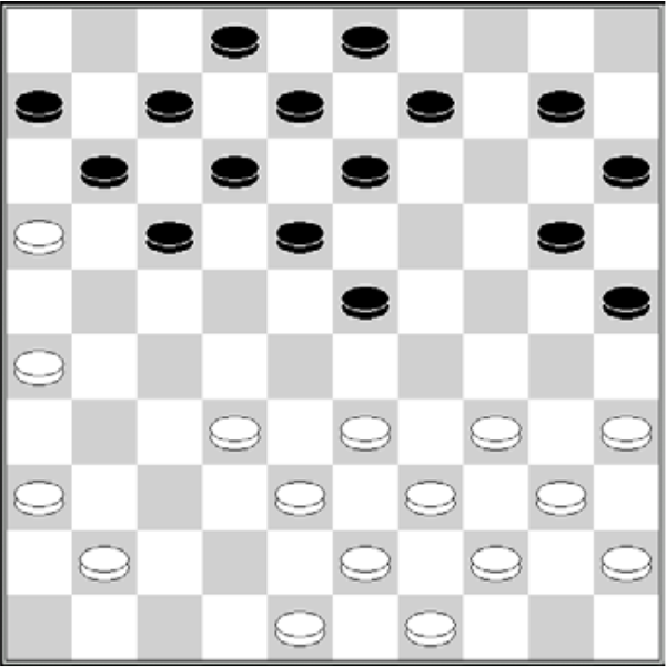 Białe: 49, 48, 45, 44, 43, 41, 40, 39, 38, 36, 35, 34, 33, 32, 26, 16 Czarne: 2, 3, 6, 7, 8, 9, 10, 11, 12, 13, 15, 17, 18, 20, 23, 25