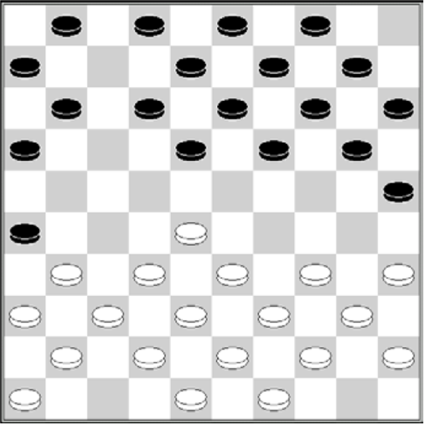 Białe: 49, 48, 46, 45, 44, 43, 42, 41, 40, 39, 38, 37, 36, 35, 34, 33, 32, 31, 28 Czarne: 1, 2, 3, 4, 6, 8, 9, 10, 11, 12, 13, 14, 15, 16, 18, 19, 20, 25, 26