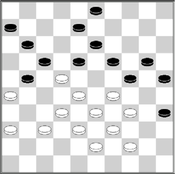 Białe: 44, 43, 39, 38, 37, 36, 34, 33, 32, 29, 28, 26, 22 Czarne: 3, 6, 8, 11, 13, 17, 18, 19, 20, 21, 24, 25, 35