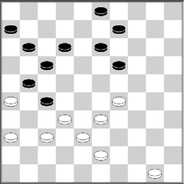 Białe: 50, 43, 38, 37, 36, 33, 32, 29, 26 Czarne: 3, 6, 9, 11, 12, 13, 17, 19, 21, 27