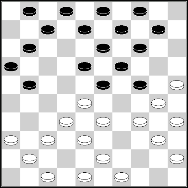 Białe: 49, 48, 47, 45, 43, 41, 40, 38, 37, 36, 35, 34, 33, 32, 30, 28, 25 Czarne: 1, 2, 3, 4, 7, 8, 9, 10, 11, 3, 14, 16, 18, 19, 21, 23, 24