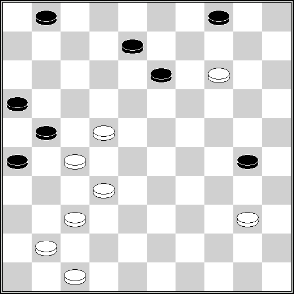 Białe: 47, 41, 40, 37, 32, 27, 22, 14 Czarne: 1, 4, 8, 13, 16, 21, 26, 30