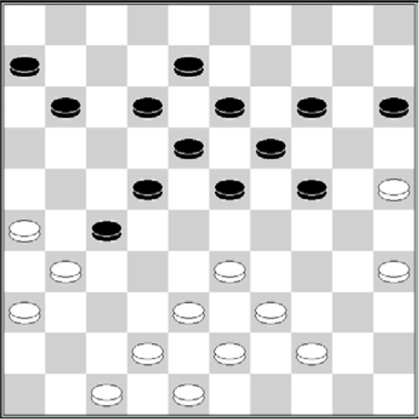 Białe: 48, 47, 44, 43, 42, 39, 38, 36, 35, 33, 31, 26, 25 Czarne: 6, 8, 11, 12, 13, 14, 15, 18, 19, 22, 23, 24, 27