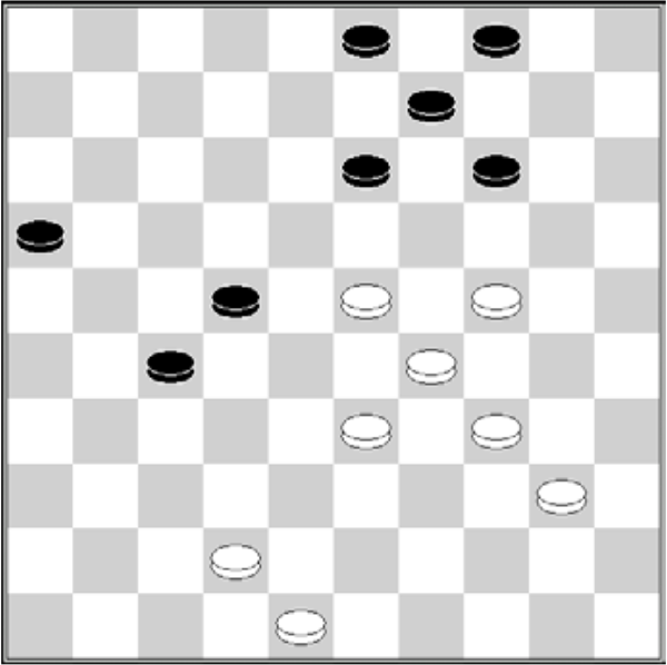 Białe: 48, 42, 40, 34, 33, 29, 24, 23 Czarne: 3, 4, 9, 13, 14, 16, 22, 27