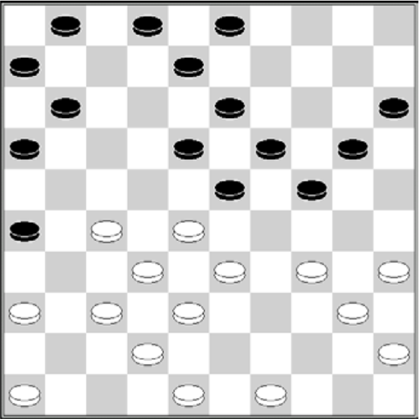 BBiałe: 49, 48, 46, 45, 42, 40, 38, 37, 36, 35,
                  34, 33, 32, 28, 27
                  Czarne: 1, 2, 3, 6, 8, 11, 13, 15, 16, 18, 19,
                  20, 23, 24, 26