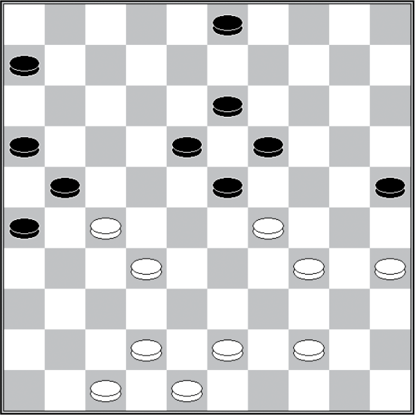 Białe: 48, 47, 44, 43, 42, 35, 34, 32, 29, 27
                                    Czarne: 3, 6, 13, 16, 18, 19, 21, 23, 25, 26