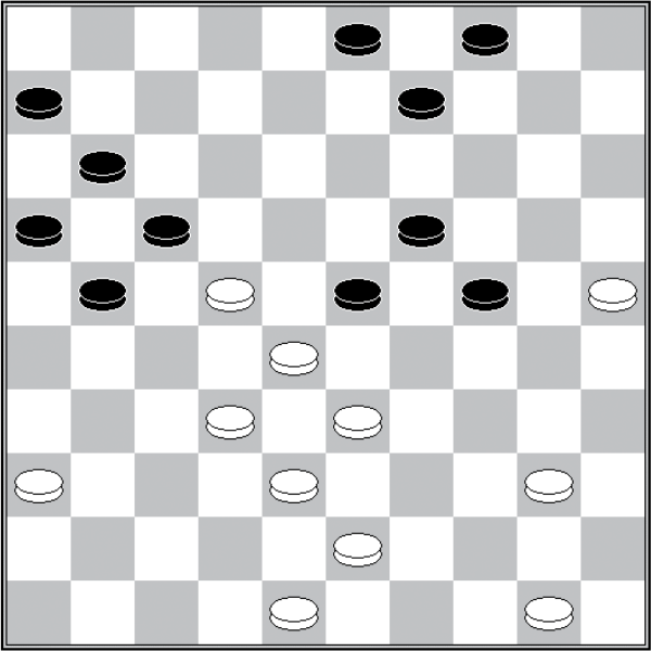 Białe: 50, 48, 43, 40, 38, 36, 33, 32, 28, 25,
                            22 Czarne: 3, 4, 6, 9, 11, 16, 17, 19, 21, 23, 24