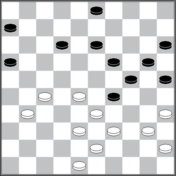 Białe: 48, 45, 43, 40, 39, 38, 35, 33, 31, 28, 27
                      Czarne: 3, 6, 12, 13, 15, 16, 19, 20, 24, 25, 29