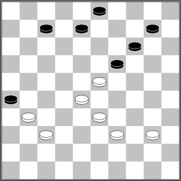 Białe: 40, 39, 37, 33, 31, 28, 23
            Czarne: 3, 7, 8, 10, 14, 19, 26