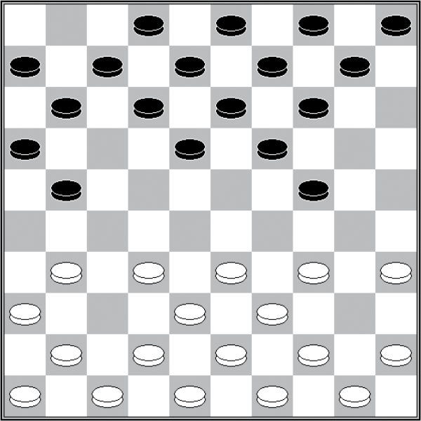 Białe: 50, 49, 48, 47, 46, 45, 44, 43, 42, 41,
                                  39, 38, 36, 35, 34, 33, 32, 31
                                  Czarne: 2, 3, 4, 5, 6, 7, 8, 9, 10, 11, 12, 13,
                                  14, 16, 18, 19, 21, 24