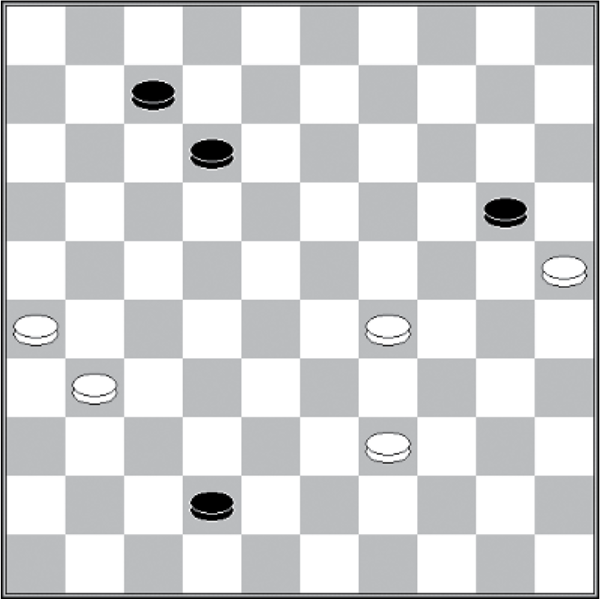 Białe: 39, 31, 29, 26, 25 Czarne: 7, 12, 20, 42