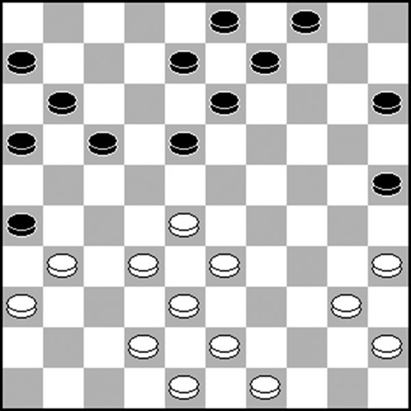 Białe: 49, 48, 45, 43, 42, 40, 38, 36, 35, 33, 32, 31, 28 Czarne: 3, 4, 6, 8, 9, 11, 13, 15, 16, 17, 18, 25, 26