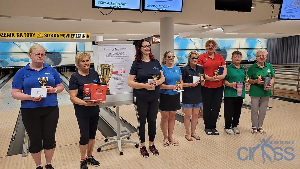 osoby na podium z nagrodami