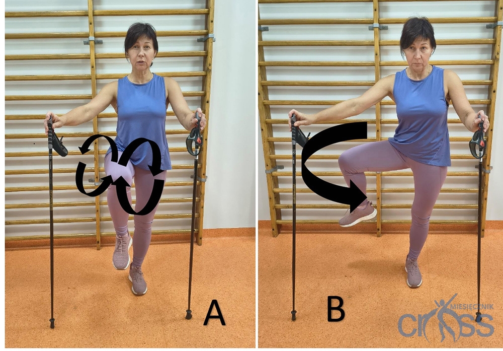 kolaż dw&oacute;ch zdjęć gdzie kobiety ćwiczy nogi
