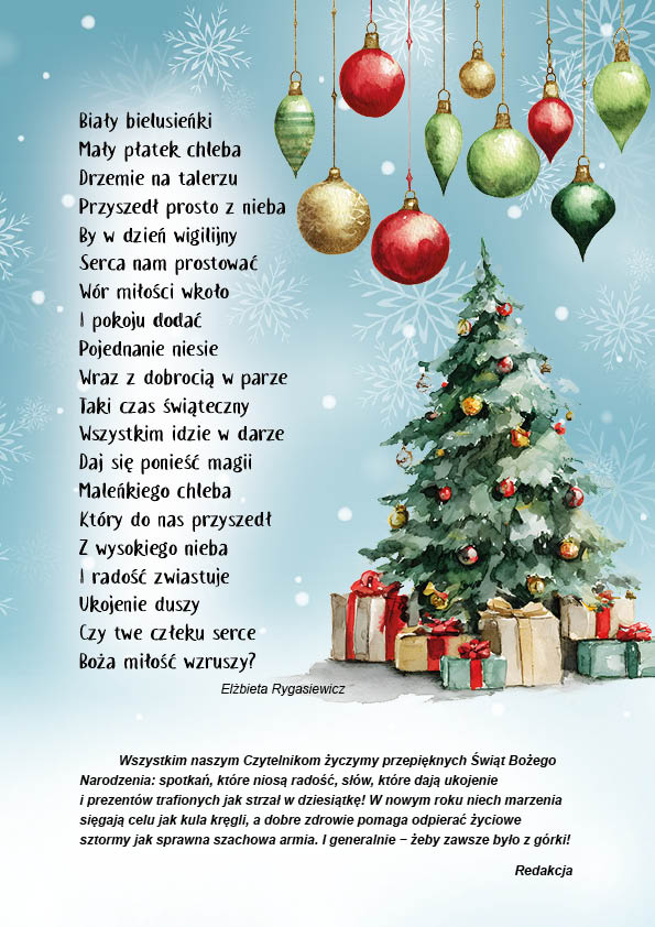 grafika życzeń świątecznych. tekst życzeń powyżej