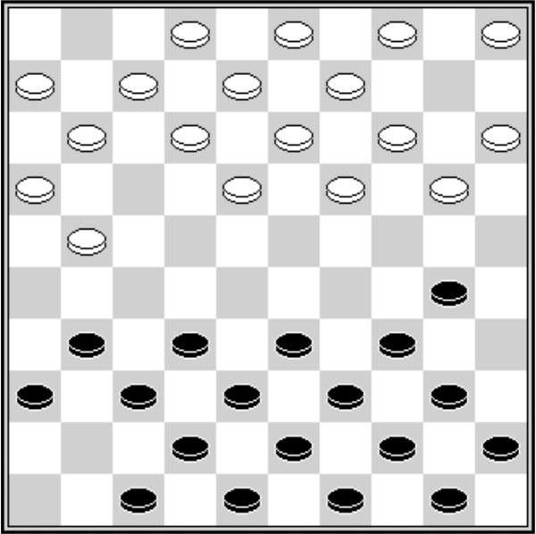 Białe: 49, 48, 47, 46, 45, 44, 43, 42, 40, 39, 38, 37, 36, 35, 33, 32, 31, 30. Czarne: 1, 2, 3, 4, 6, 7, 8, 9, 11, 12, 13, 14, 15, 17, 18, 19, 20, 21