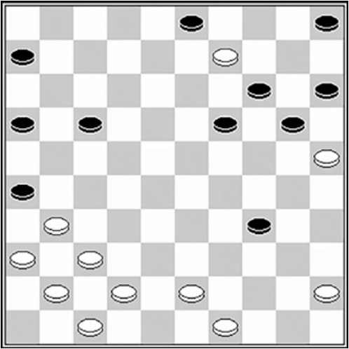 Białe: 49, 47, 45, 43, 42, 41, 37, 36, 31, 25, 9 Czarne: 3, 5, 6, 14, 15, 16, 17, 19, 20, 26, 34