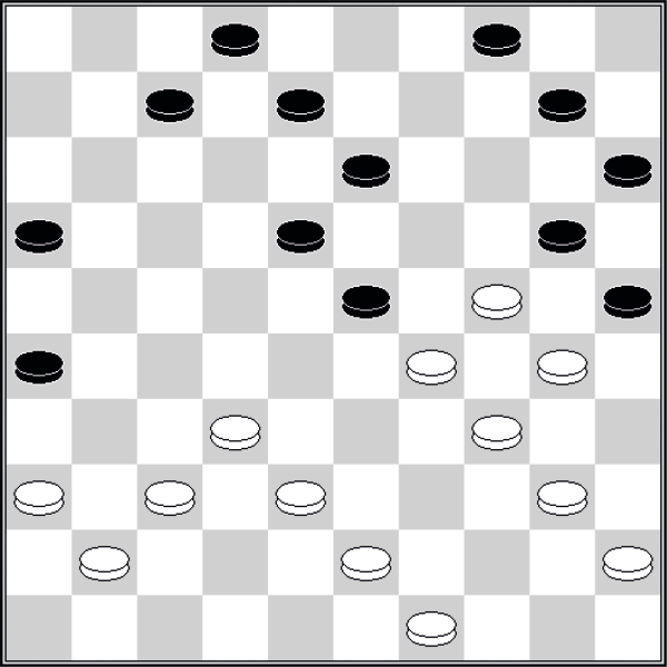 Białe: 49, 45, 43, 41, 40, 38, 37, 36, 34, 32, 30, 29, 24. Czarne: 2, 4, 7, 8, 10, 13, 15, 16, 18, 20, 23, 25, 26